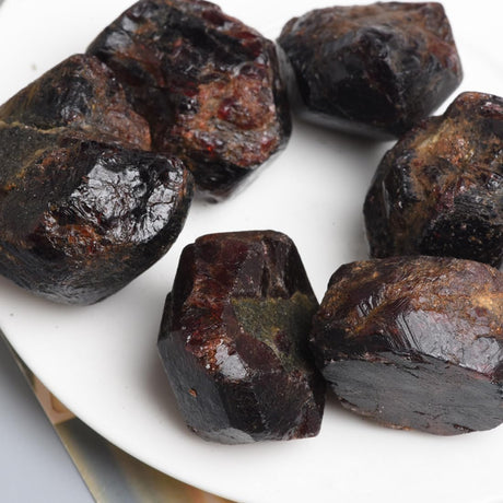 Cristales de Granate Natural, Roca Rugosa para Sanación