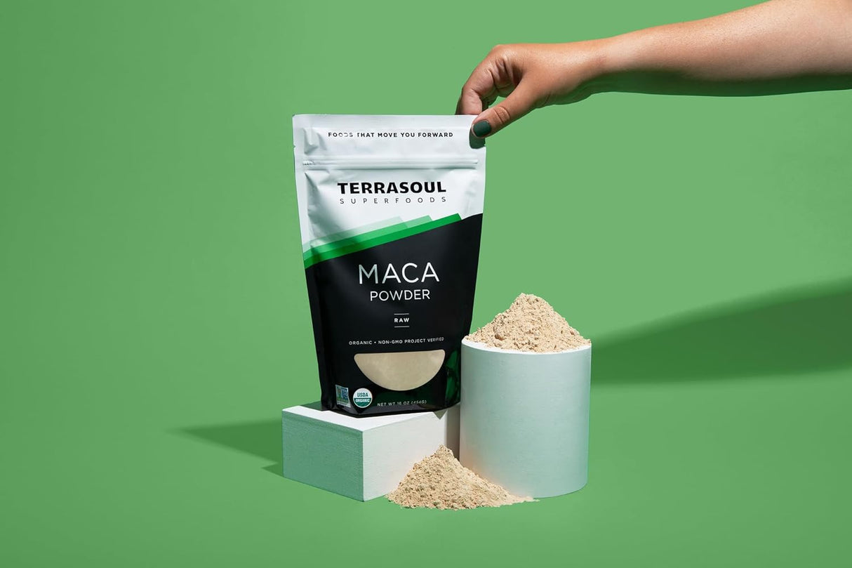 MacaOrgánico en Polvo Terrasoul, Energía y Resistencia 1Lb