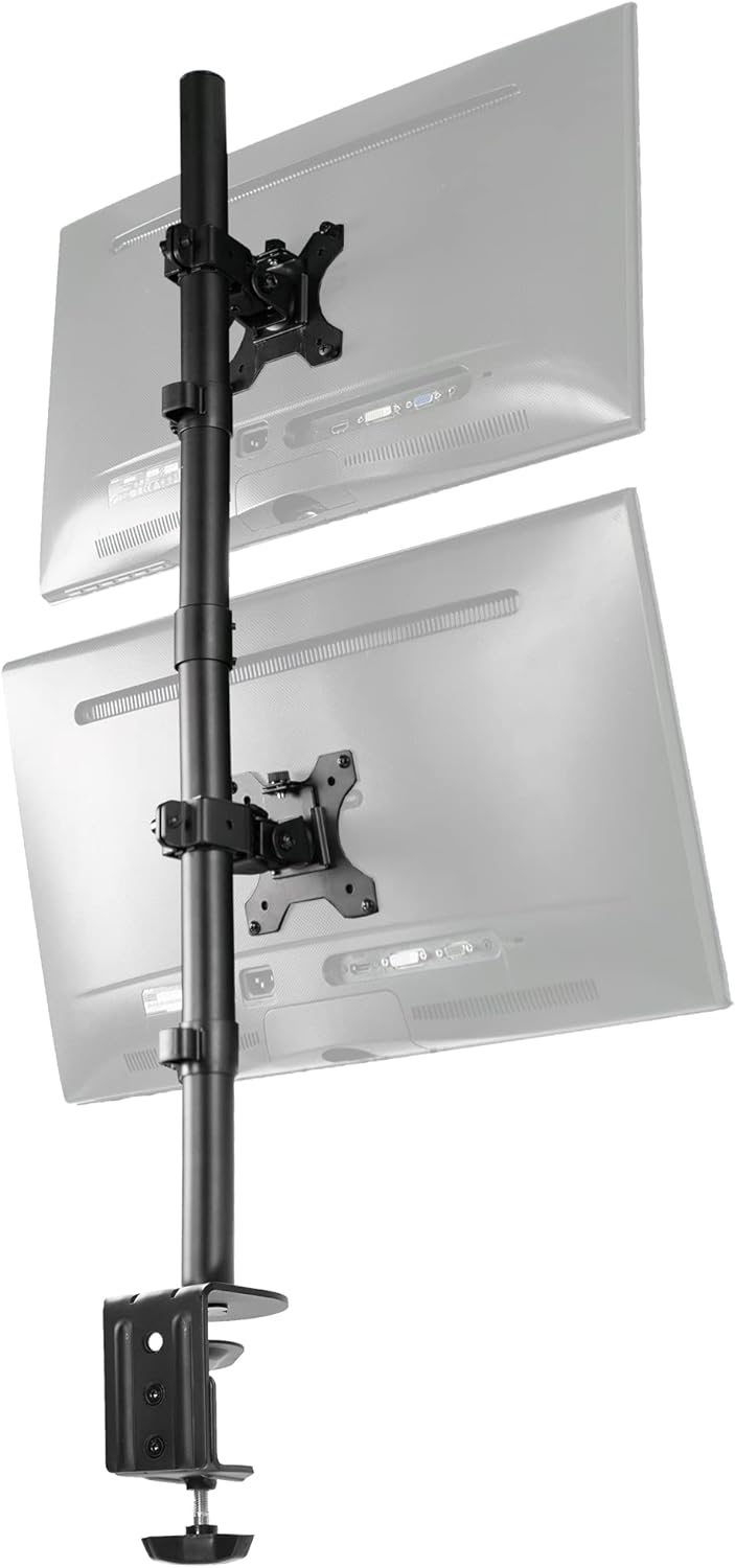 Soporte de Monitor Doble VIVO, Ajustable, STAND-V002T
