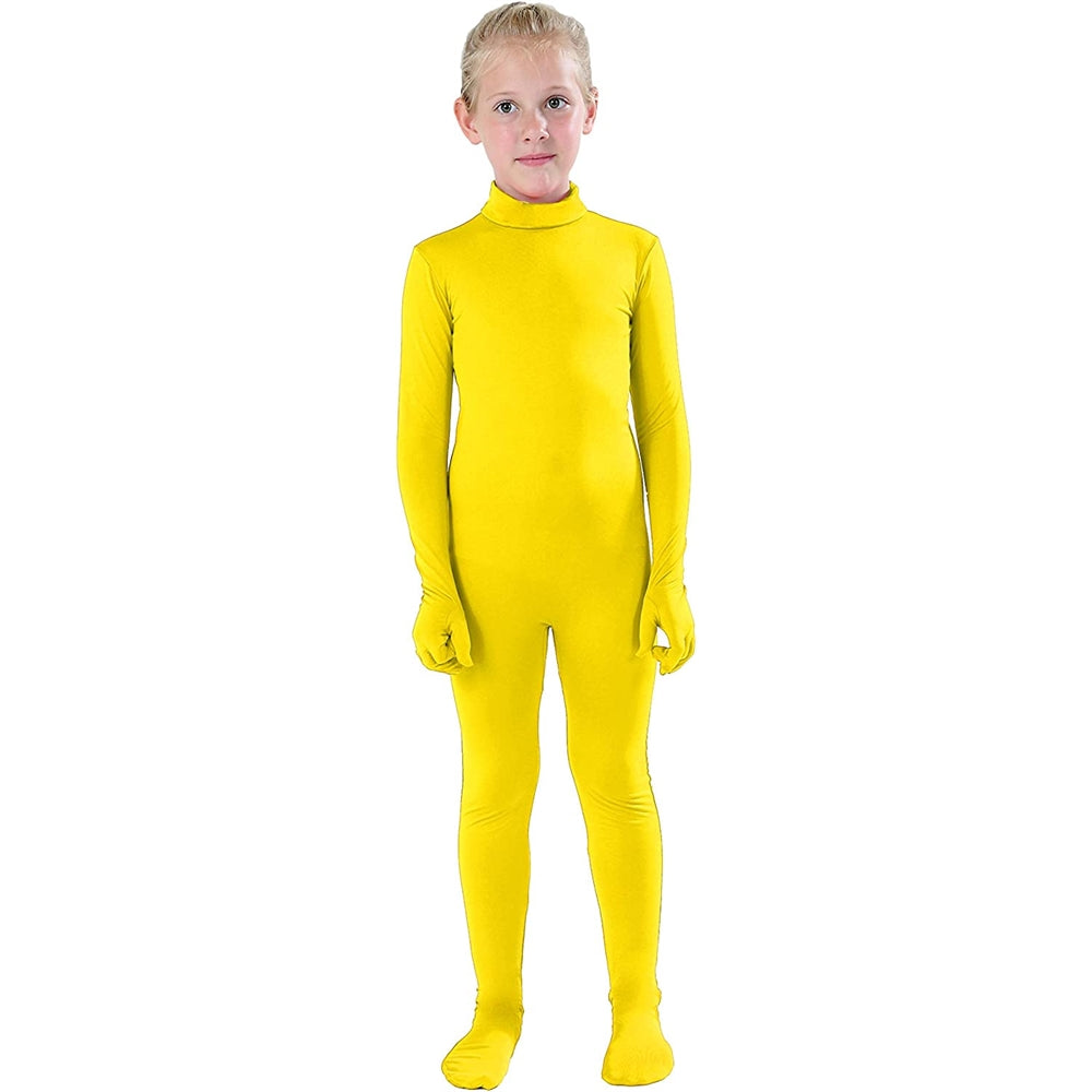Disfraces de Body enterizo estilo Zentai amarillo talla M