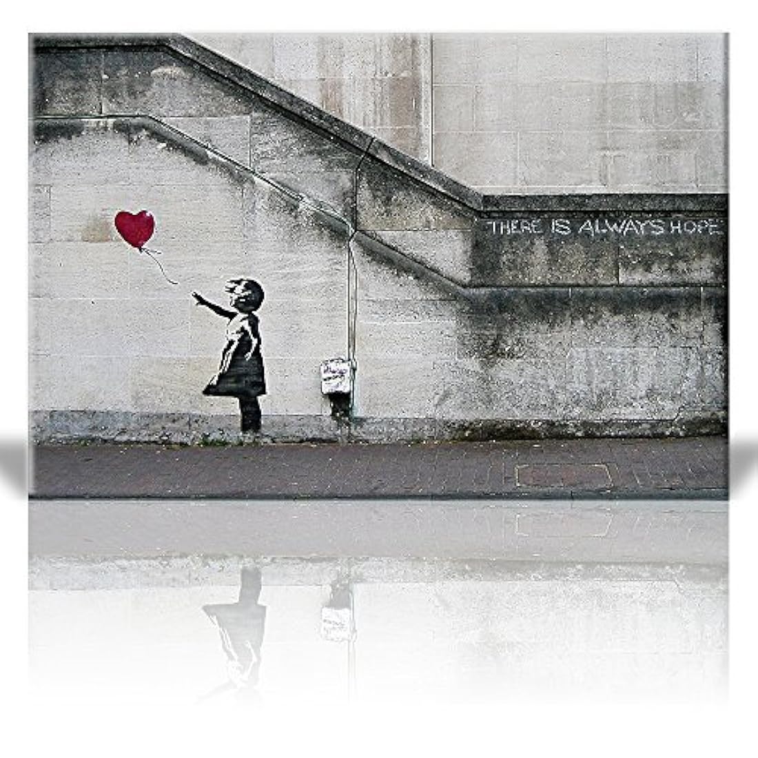 Impresión sobre lienzo estampado Wall26 de Banksy Street,