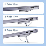 Soporte para laptop de altura ajustable elevador invisible