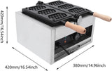 Máquina de Waffles Eléctrica, Acero Inoxidable, Doble Cabeza