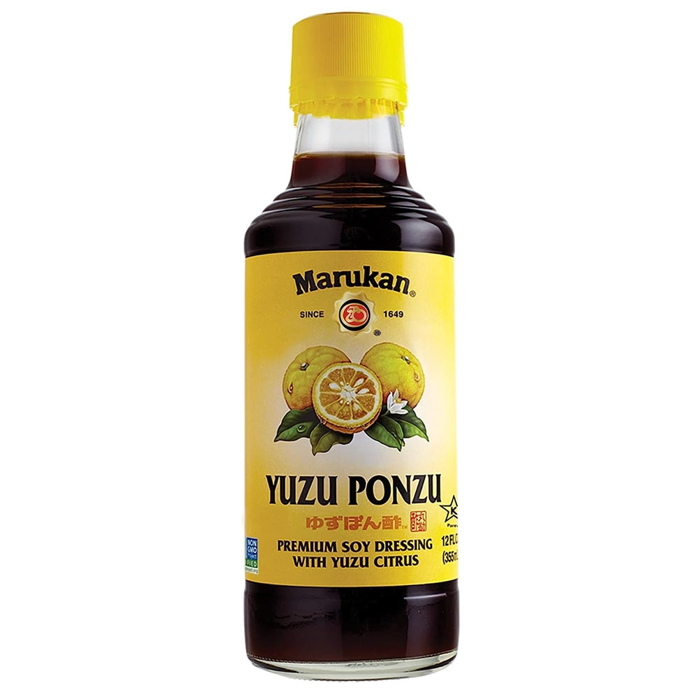 Ponzu Yuzu Aderezo de soja cítrica etiqueta amarilla