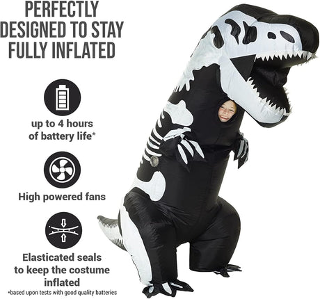 Disfraz de dinosaurio esqueleto inflable Morph