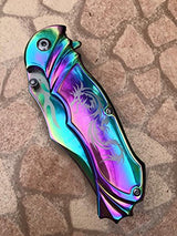 Cuchillo de bolsillo MC Ballistic All Rainbow Fantasy Dragon