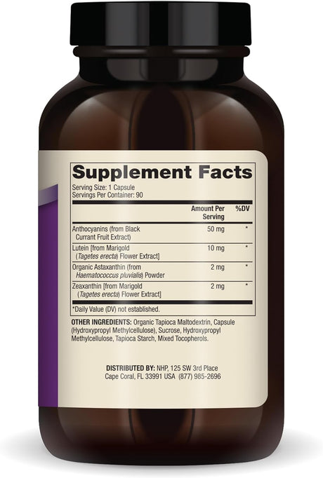 suplemento soporte para los ojos con 10 mg de 90 cápsulas