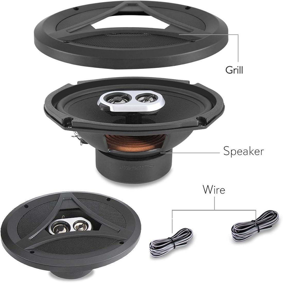 Parlantes o Vías de altavoces coaxiales Lanzar DCT6.93