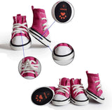 Botas, zapatillas y zapatos deportivos de lona para cachorros de abcGoodefg, zapatos casuales no deslizantes para exteriores, suela de goma y tela interna de algodón suave, Rosado