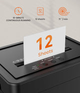 Destructora de Papel Alta Seguridad Micro-Corte P-4/12 Hojas