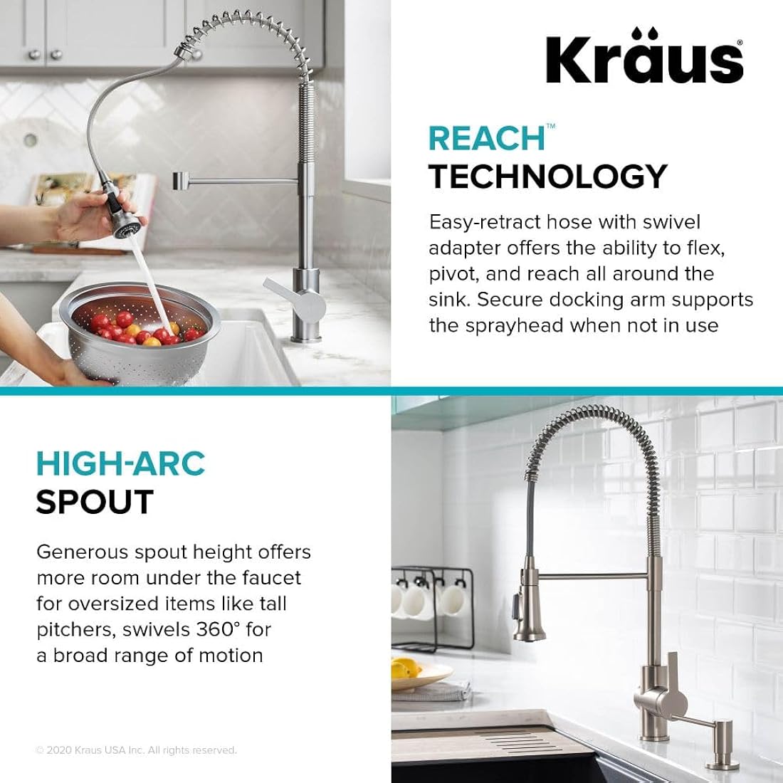 Grifo de cocina de calidad comercial KPF-1691MB Kraus