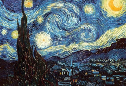 Póster de la noche estrellada de Vincent van Gogh.