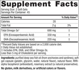 Suplemento Omega-3, sabor a limón, 90 geles suaves 690 mg