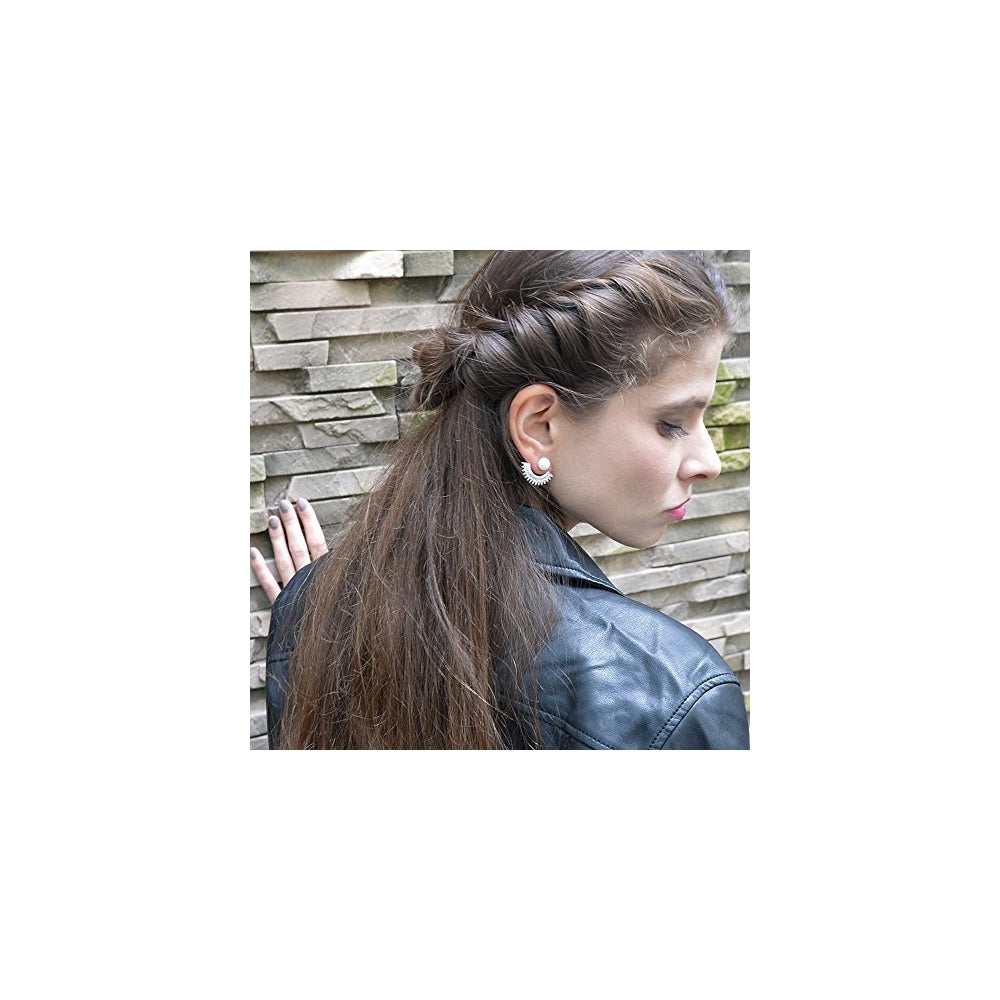 Aretes chapados en platino