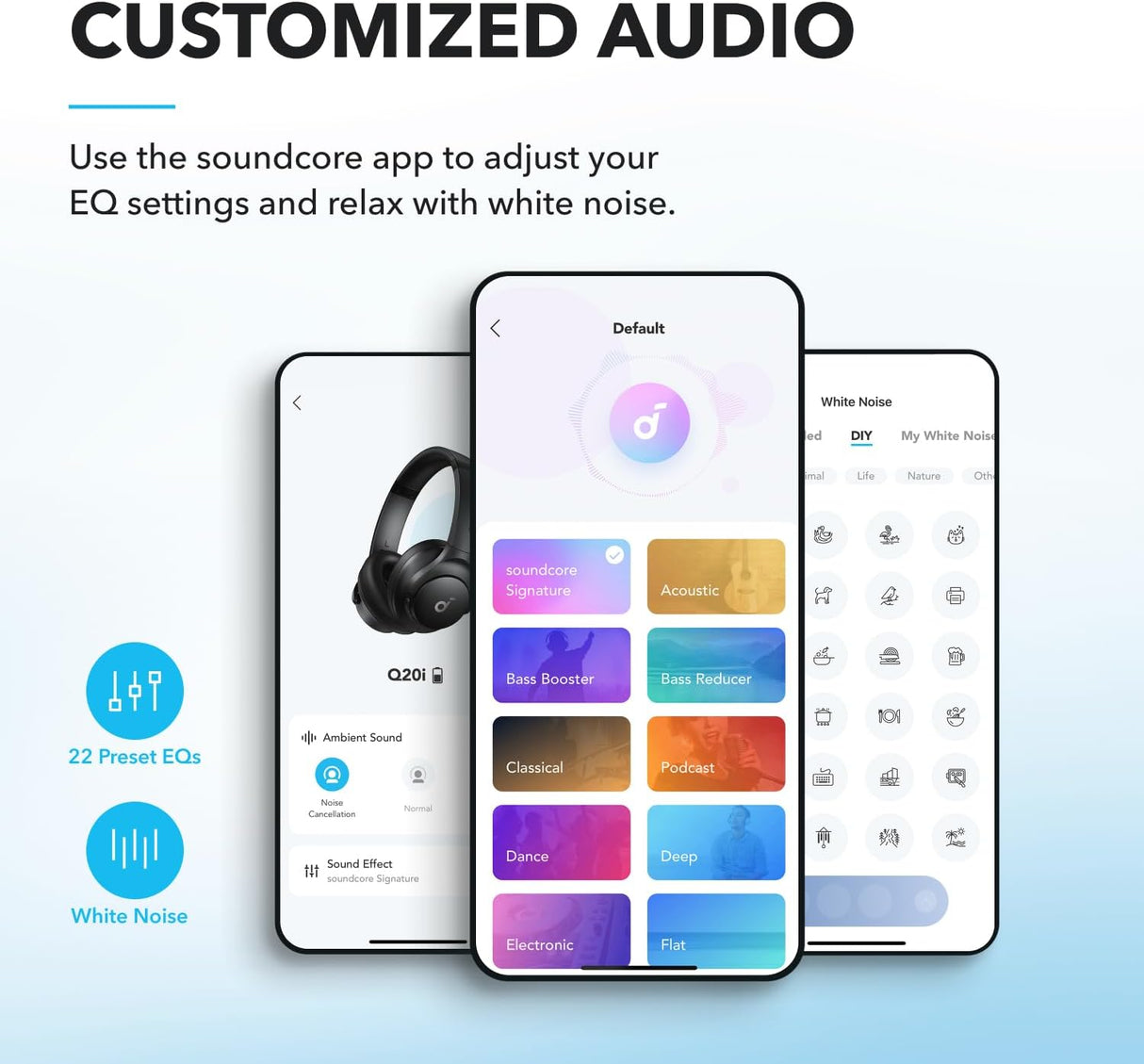 Auriculares inalámbricos con cancelación de ruido Q20i