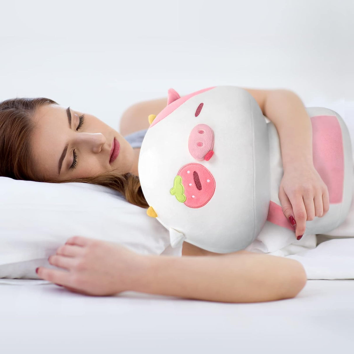 Peluche de hongo de 14 pulgadas  de felpa de vaca de fresa