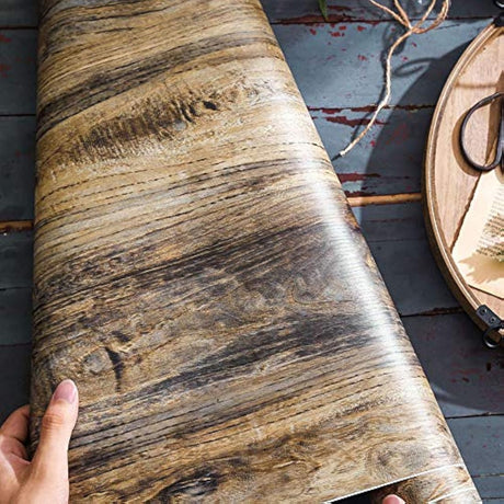 Papel Vinilo autoadhesivo tipo madera rustica (15.7 x 98)