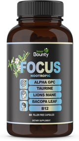 Suplemento Nootrópico Focus 14-en-1 con Lions Mane y Alpha GPC