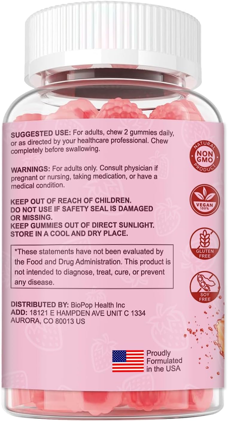 Gomitas de Inositol para Mujer, 2000mg +50mg, 60u