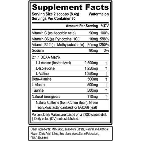 Suplementos Alimenticios BCAA de aminoácido energizante