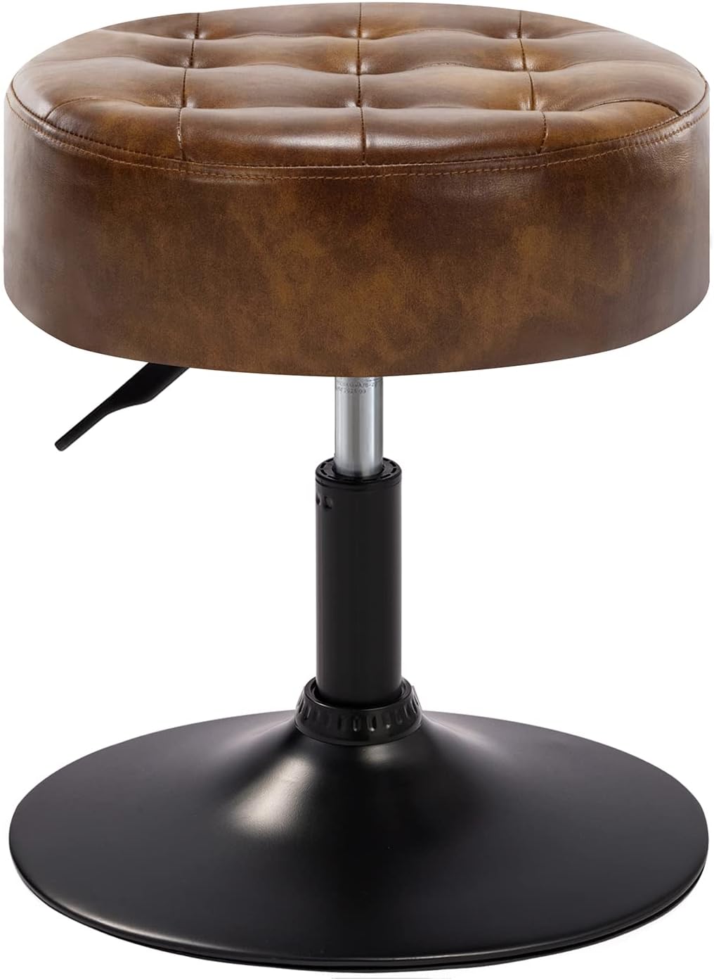 Taburete de Maquillaje de Cuero Sintético, Estilo Mid-Century