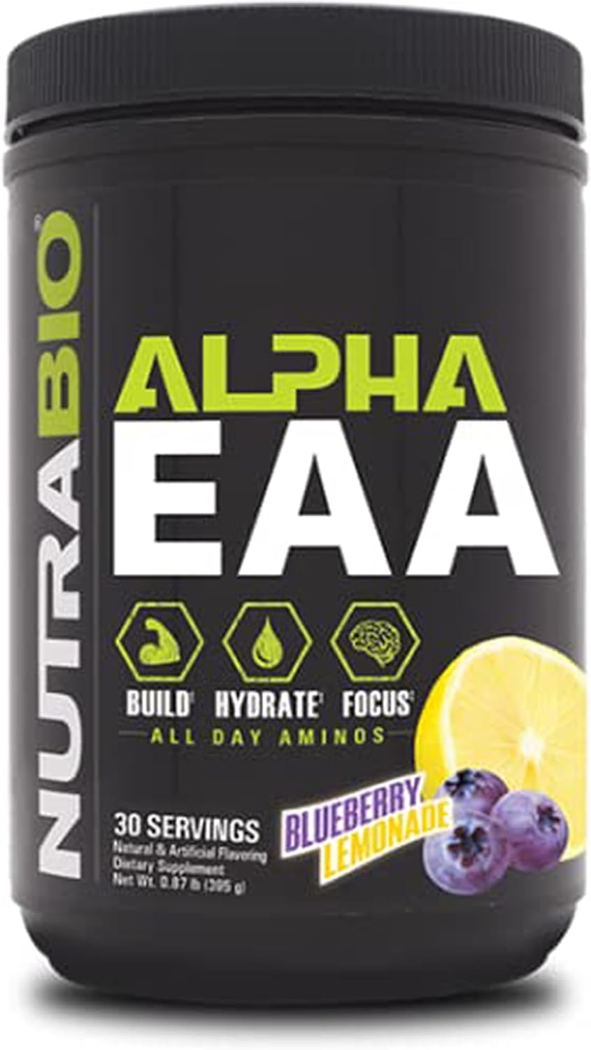 NutraBio Alpha EAA Hidratación y Recuperación Suplemento