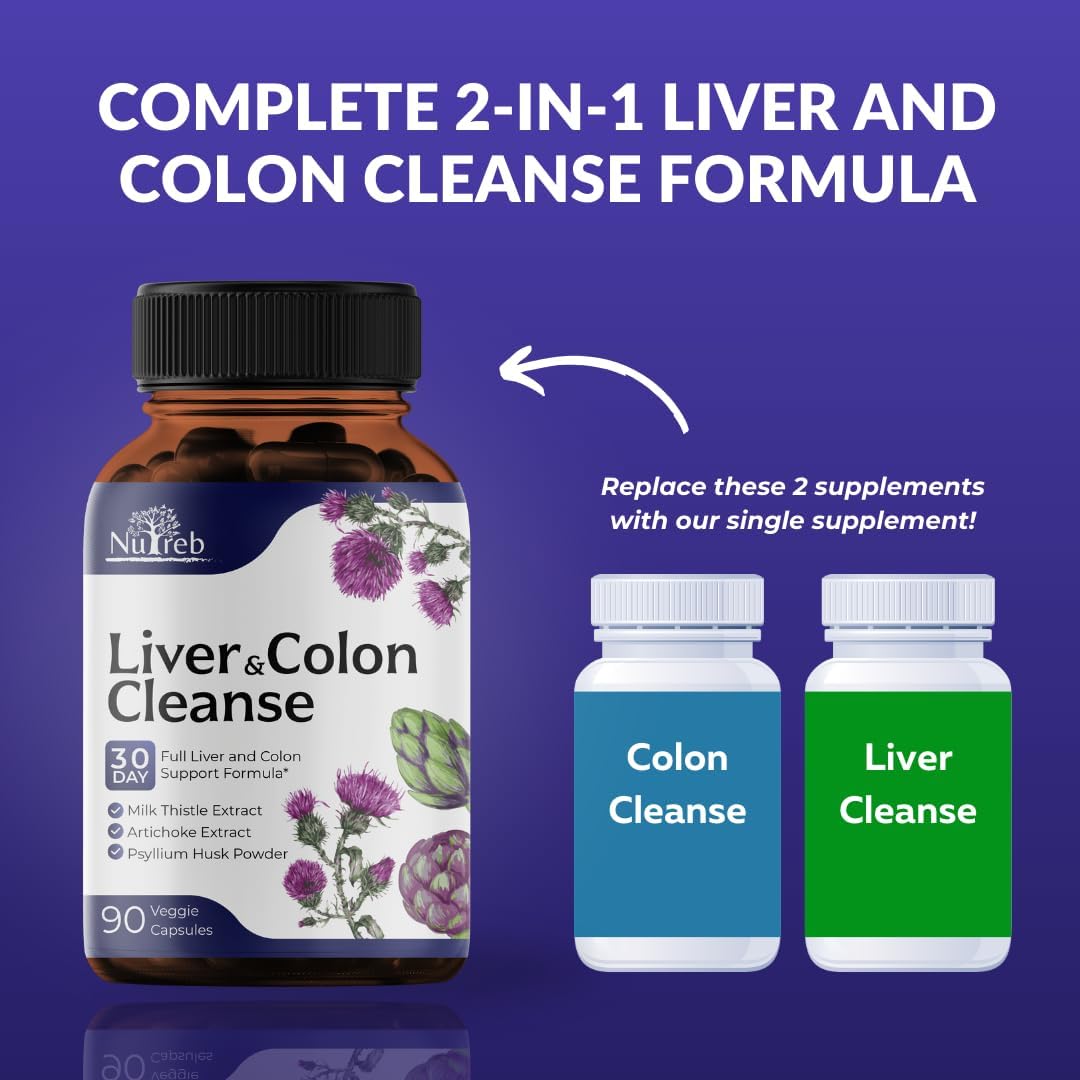 Suplementos Limpieza de hígado y colon de 30 días Nutreb