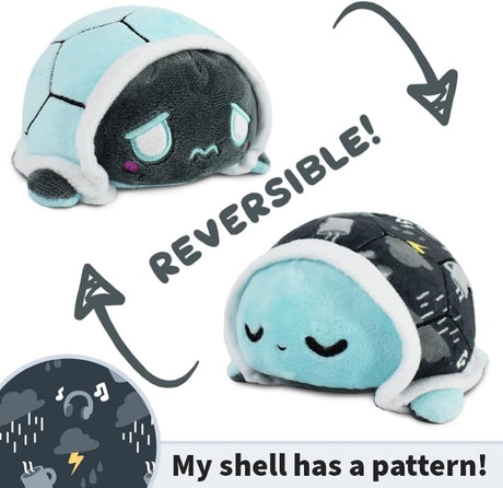 Peluche La tortuga reversible muestra estado de ánimo azul
