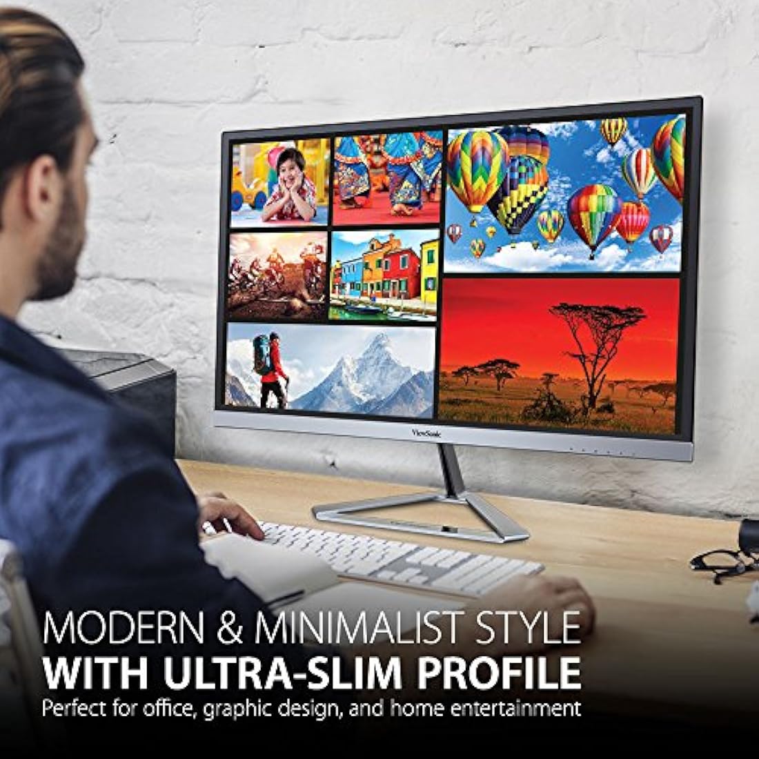 Monitor ViewSonic LED VX2276-SMHD, 22 pulgadas, diseño