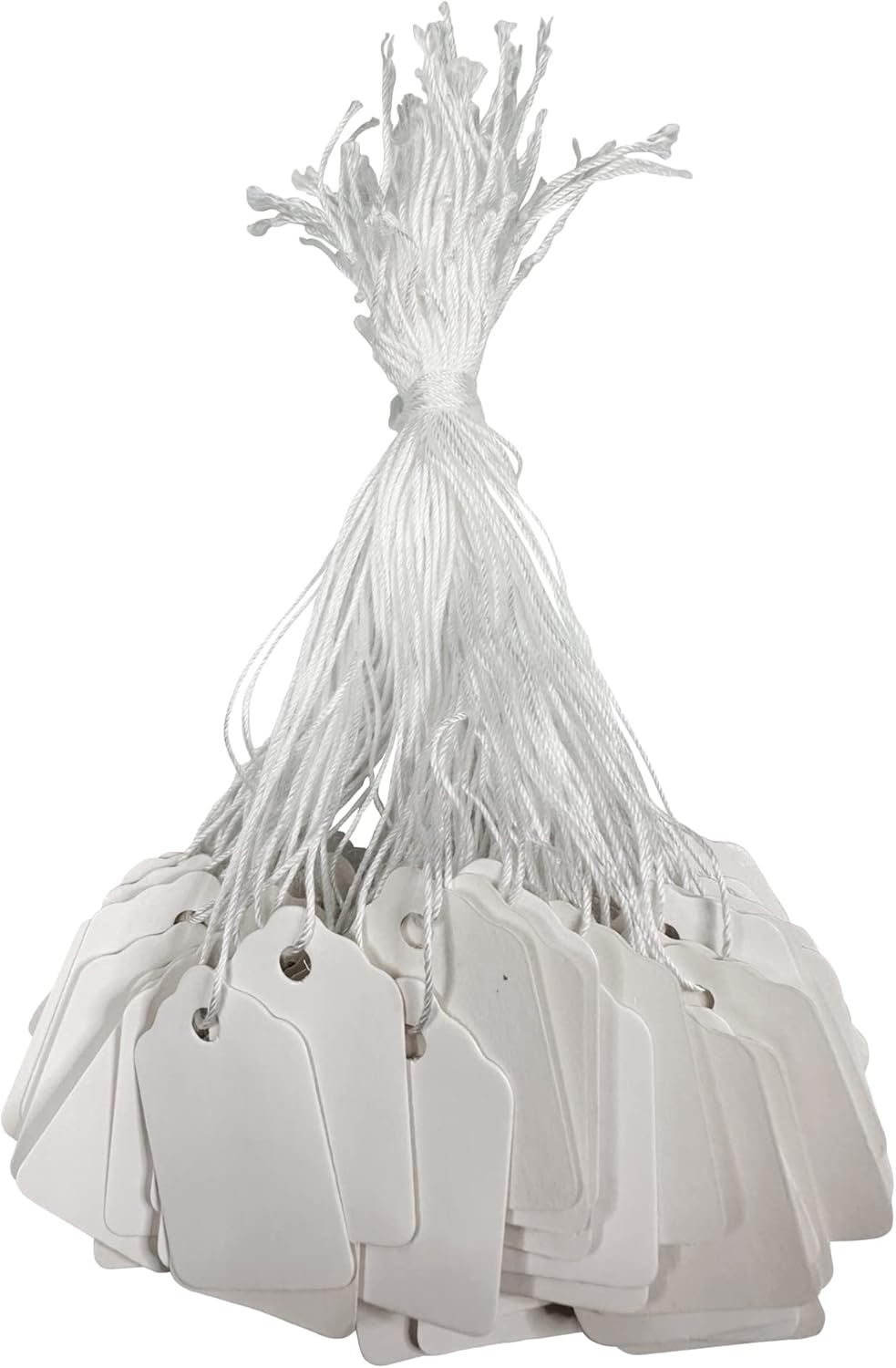 CuteBox Etiquetas de cadena blancas de 3/4" x 1 1/8"  100pc