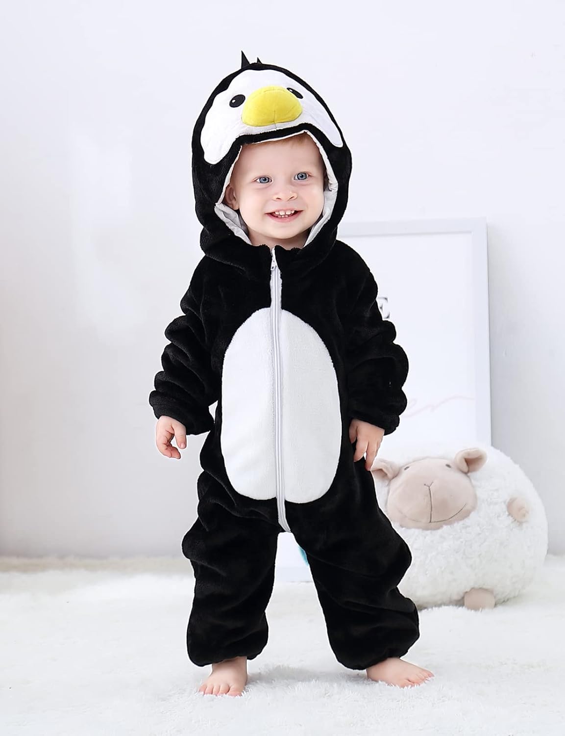 Disfraz Navidad Halloween Bebé, Pijamas Invierno, Modelo Único 04-Penguin