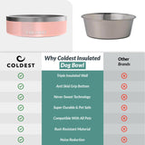 Tazón Antideslizante para Perros Coldest, 3 Capas, 42 oz