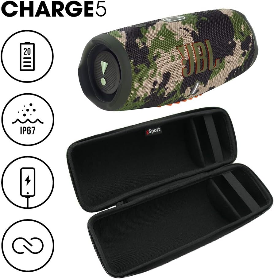 Altavoz portátil JBL Charge 5 a prueba de agua con powerbank