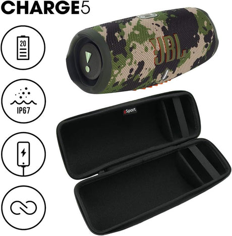 Altavoz portátil JBL Charge 5 a prueba de agua con powerbank