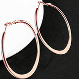 Pendientes de aro chapados en oro rosa de 18 quilates