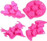 Moldes de Silicona Halloween - 4 Piezas para Dulces y Jabones