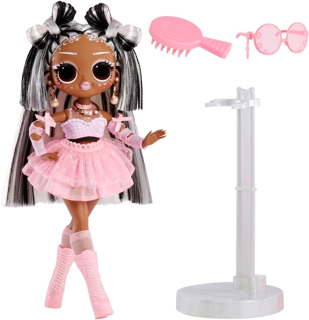 Muñeca con pelo que cambia de color, modas y accesorios - 4+
