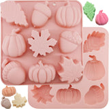 Moldes de Silicona 3D Calabaza para Pasteles, Otoño, 2 Piezas