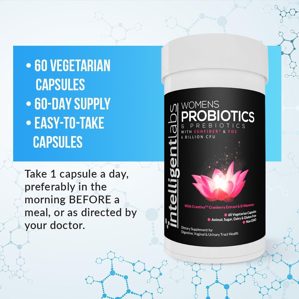Intelligent Labs Probióticos Mujer con Cranberry, 6 Mil Mill CFU