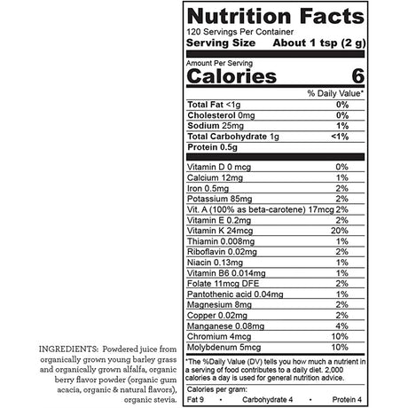 Suplementos BarleyMax  Polvo de jugo verde de cebada  8.5 oz