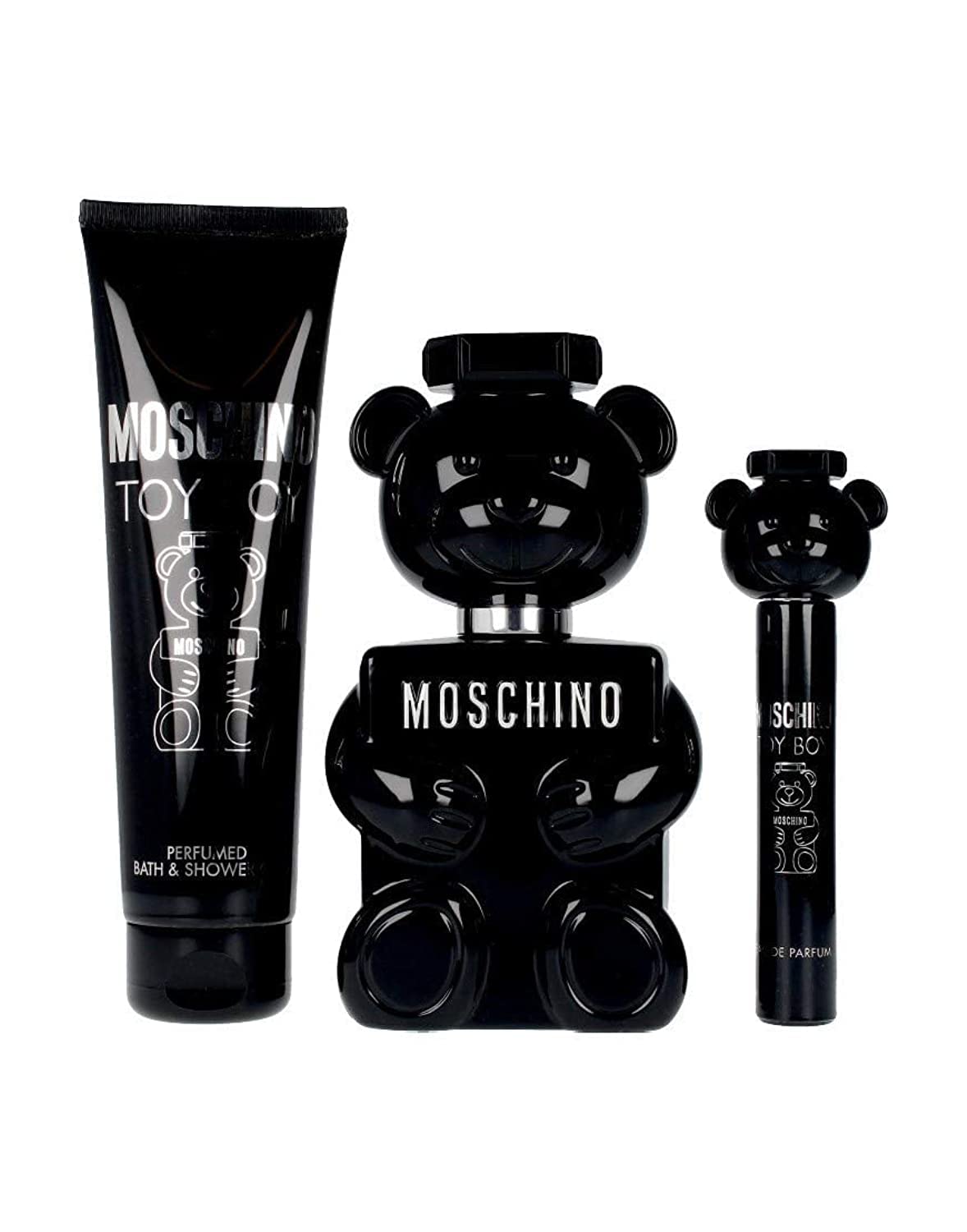 Set para Hombres: Eau de Parfum, Gel de Ducha y Spray