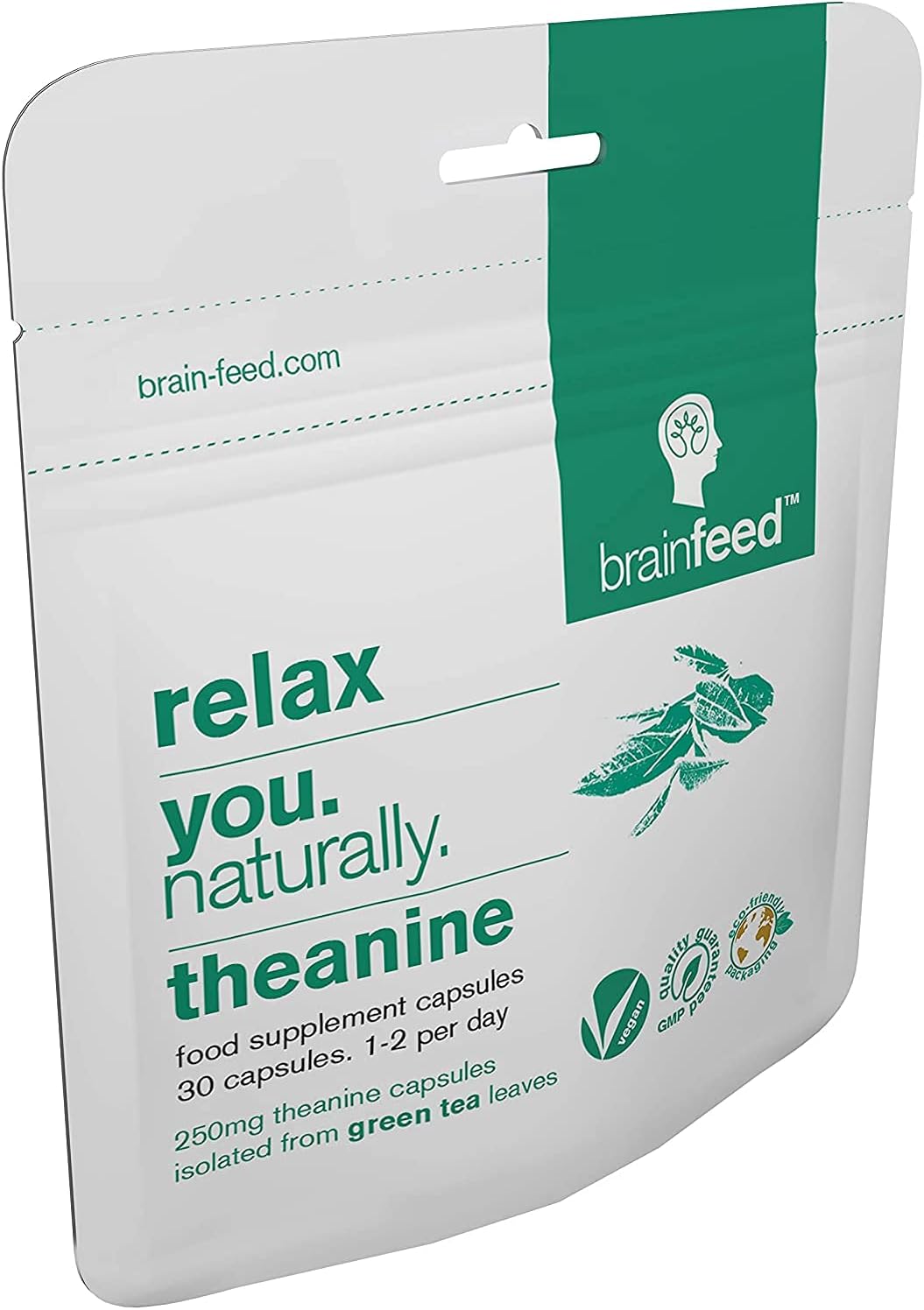 Cápsulas naturales de teanina L 250 mg de polvo brain feed