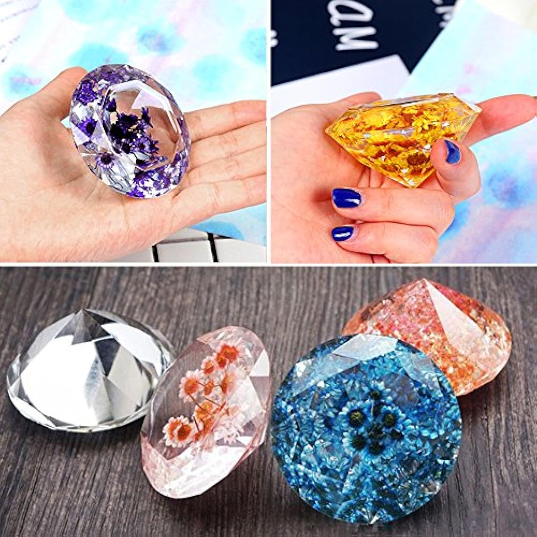 Molde de silicona con forma de diamante 45mm x 61mm