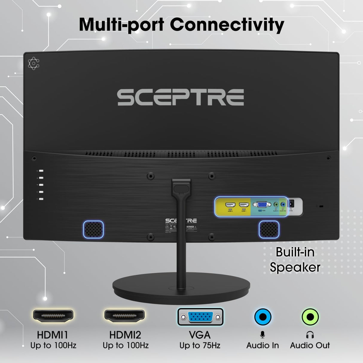 Monitor Curvo 27 FHD 1080p 75Hz Sceptre con Altavoces C275W