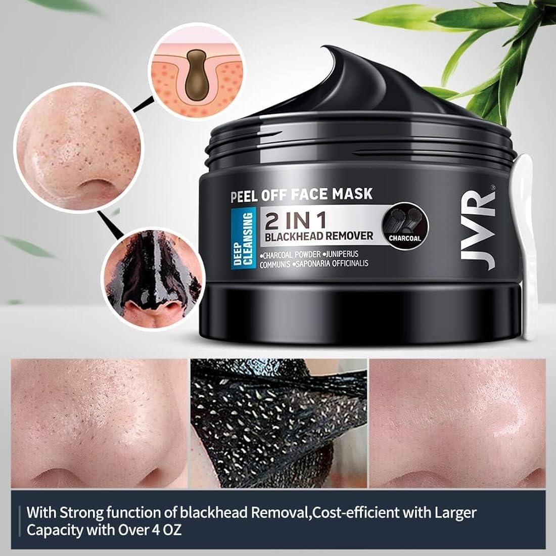 Máscara facial despegable JVR puntos negros para hombres