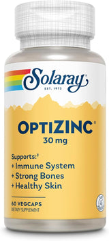 Solaray OptiZinc 30mg suplemento inmunidad, 60 VegCaps