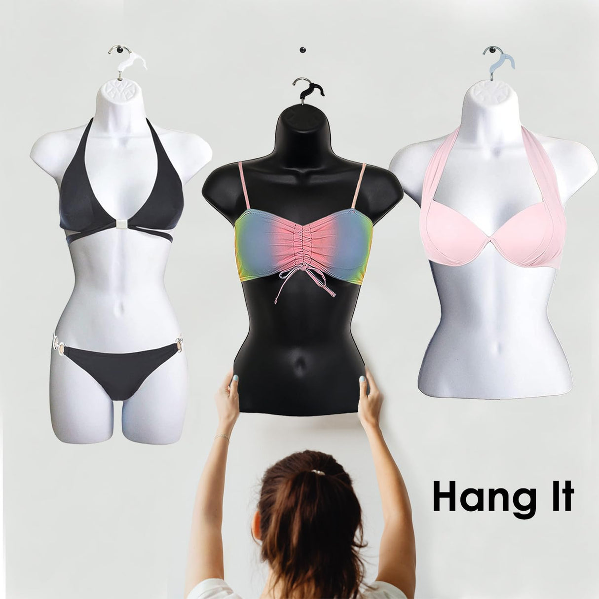 Maniquí Femenino S-M, Cuerpo de Torso, Con Gancho, Modelo 1