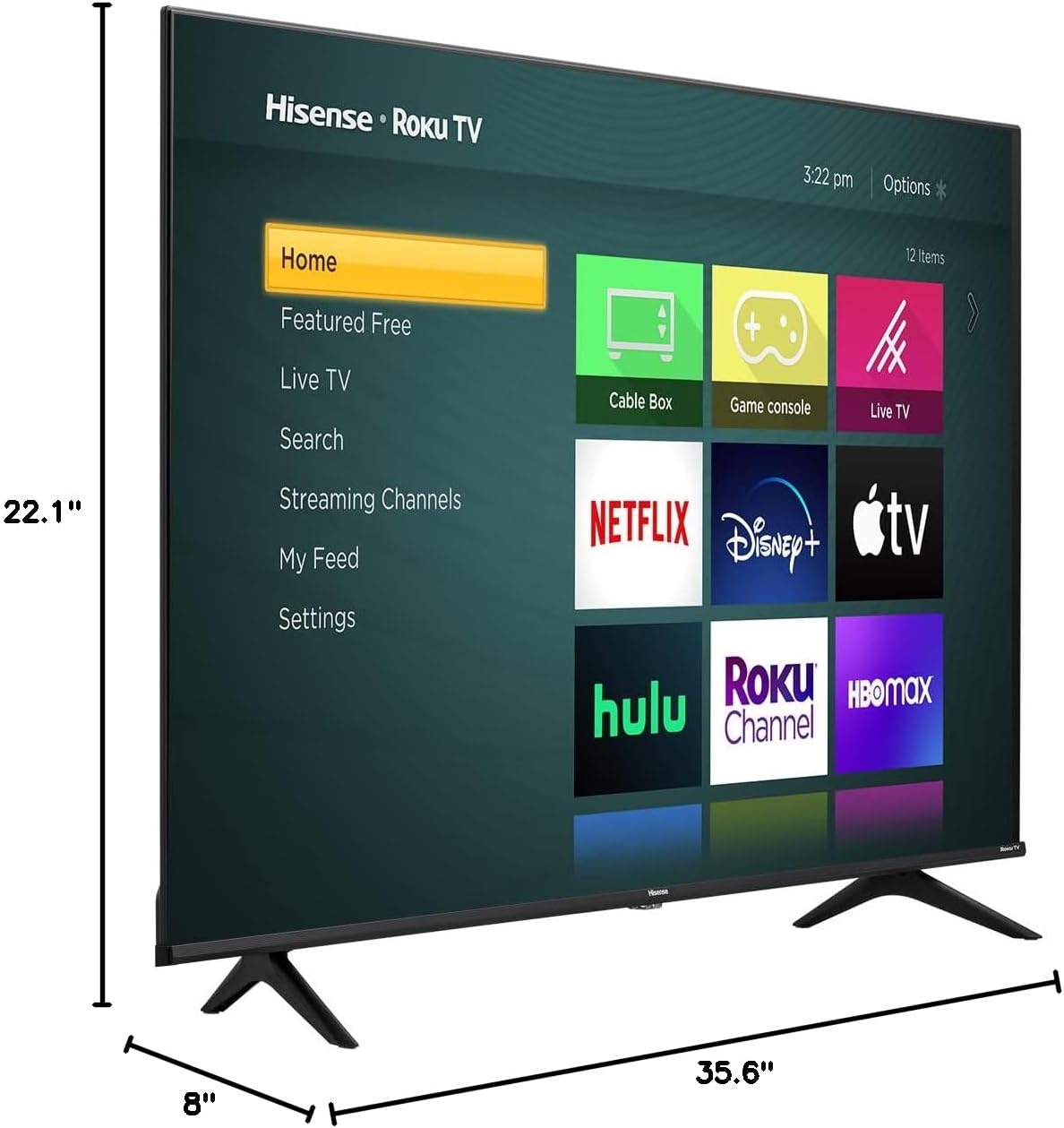 Televisor Hisense 40 LED Roku Smart TV con Alexa (40H4F)