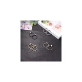 Aretes de aro con clip para mujer