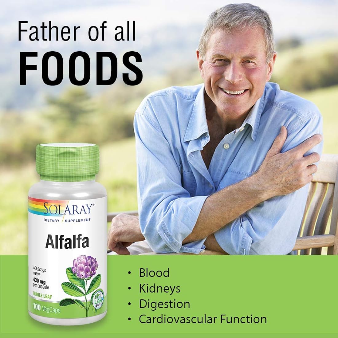 Suplementos Superalimento Hoja de alfalfa 860 mg 100 cáp